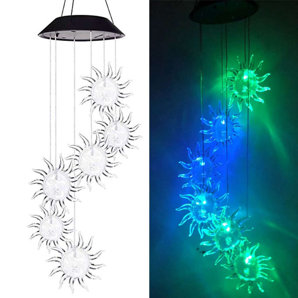 LED-Solarbetriebene Windspiellichter